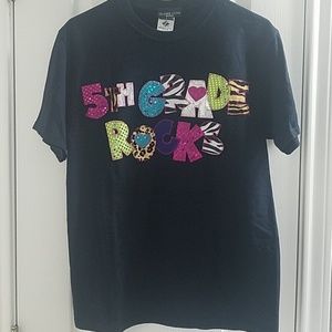 5th Grade Rocks Teacher Bling Tshirt Tee